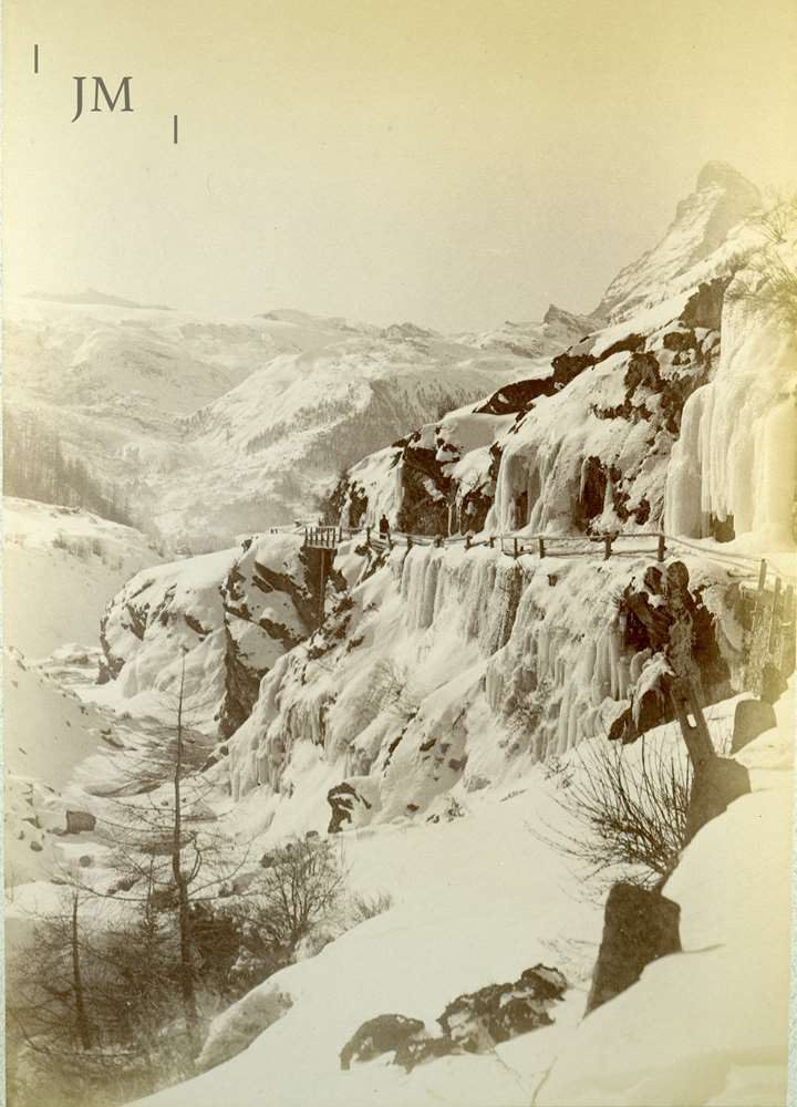 Frozen river walk Zermatt